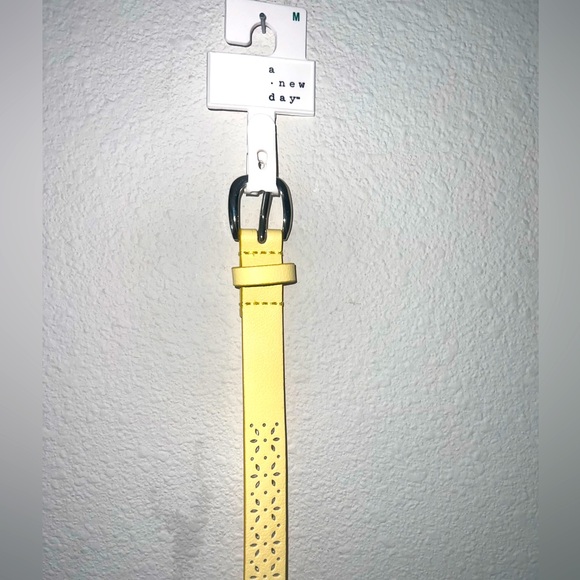 Butter Accessories - || NWT || Butter Yellow Belt with Metallic Buckle ||